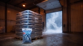 Bulk salt delivery truck on Long Island